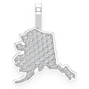 0.20CTW Diamond Alaska State Pendant