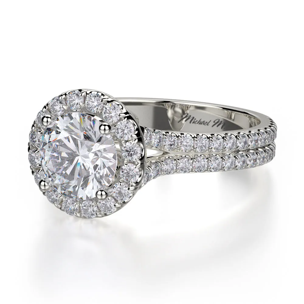 0.45ctw Diamond Halo Engagement Ring