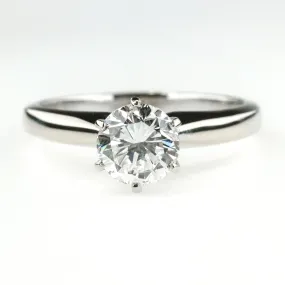 1.04ct GIA VVS1/E Round Diamond Solitaire Engagement Ring in 14K White Gold