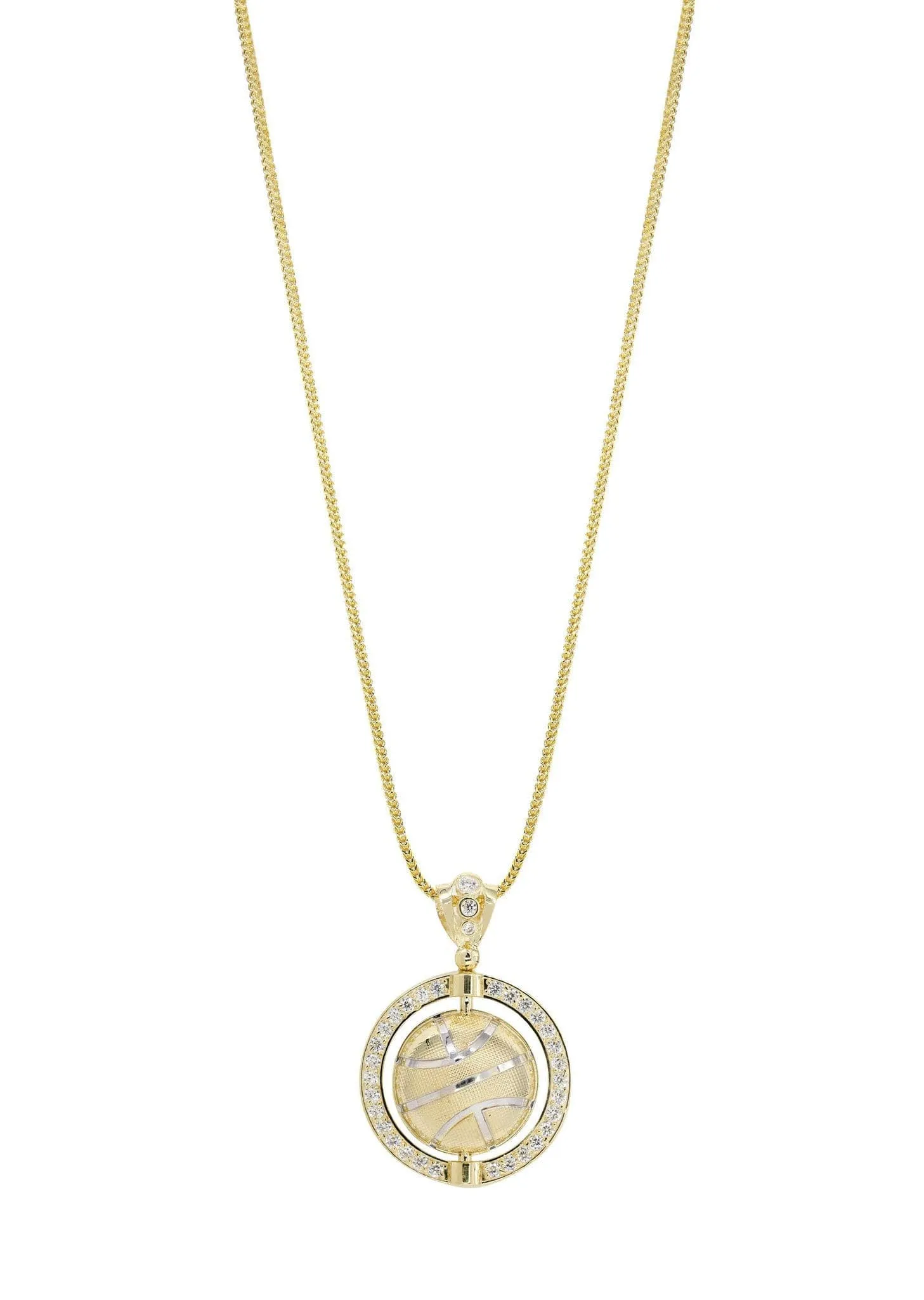 10K Yellow Gold Basketball Necklace | Appx. 32.3 Grams