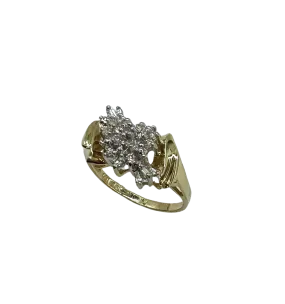 1/2 ctw Diamond Heart & Arrow Cluster Ring