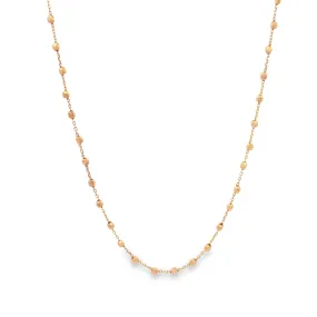 14k Disco Bead Gold Necklace