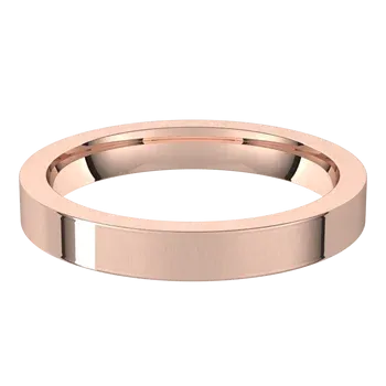 14K Gold 4 mm Flat Shape Comfort Fit Band