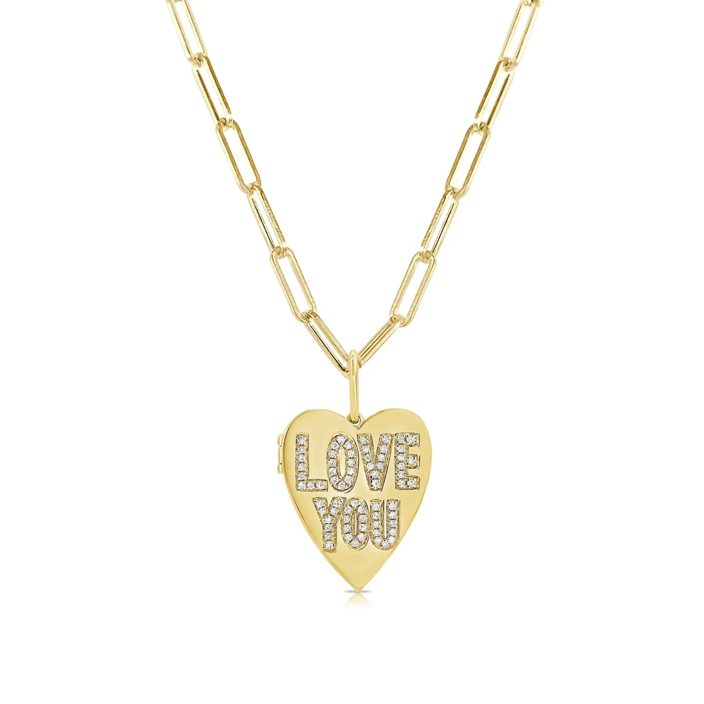 14k Gold & Diamond Heart Charm Locket-0.18 ct.