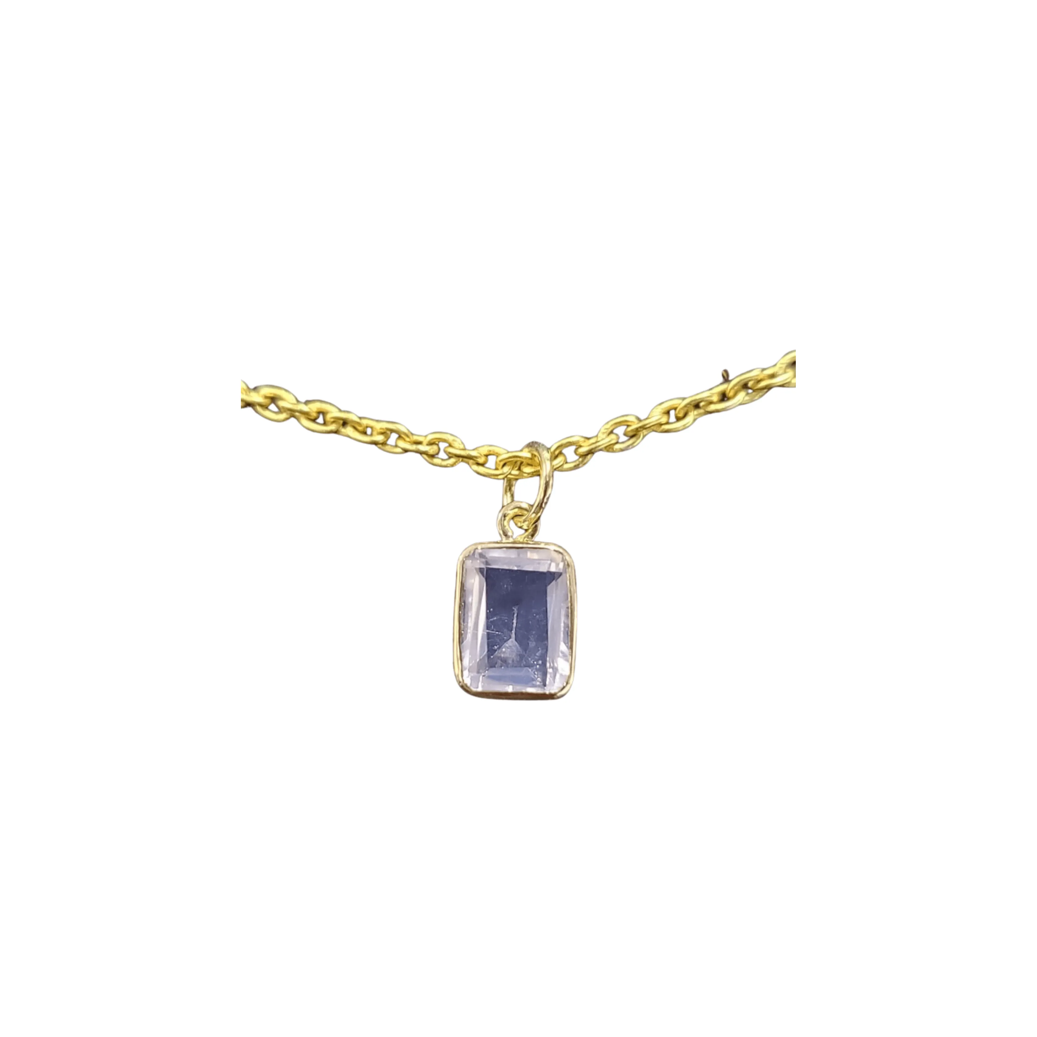 14k Gold Lavender Quartz  Pendant