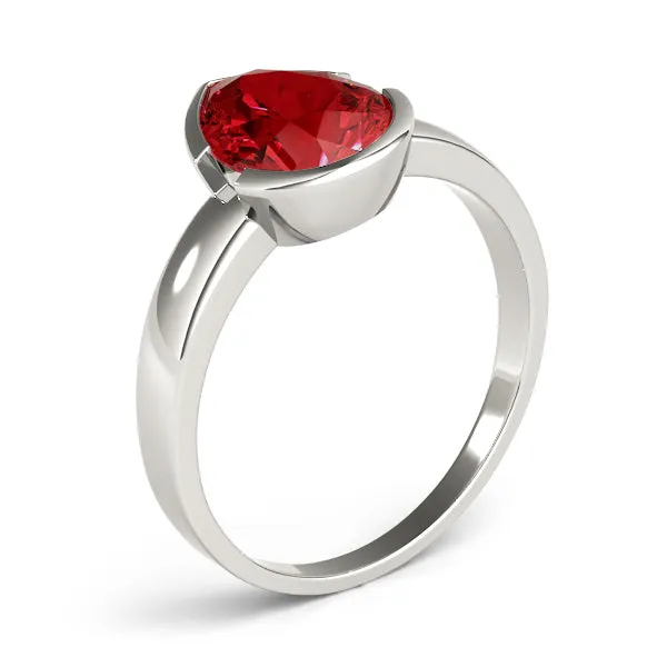 14K Ruby Pear Shape Ring