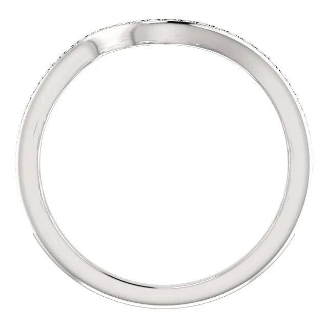 14K White Gold Round Engagement Ring Matching Band 122063:235:PMB