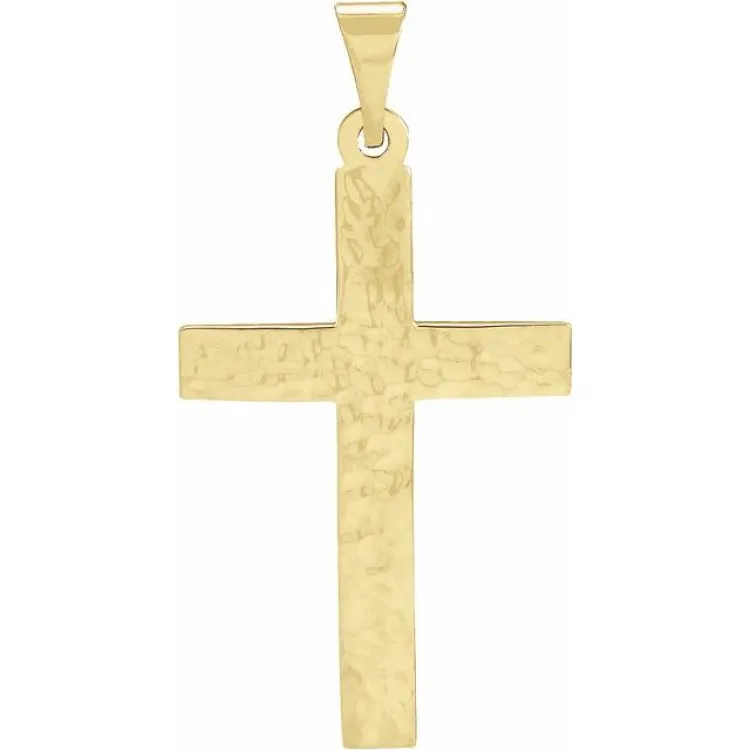 14K Yellow 17x11.5 mm Cross Pendant