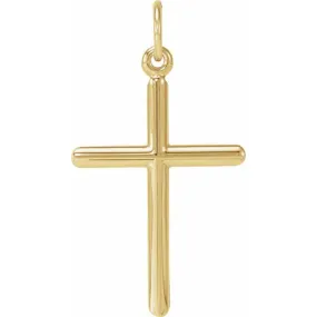 14K Yellow 22.9x12.5 mm Cross Pendant