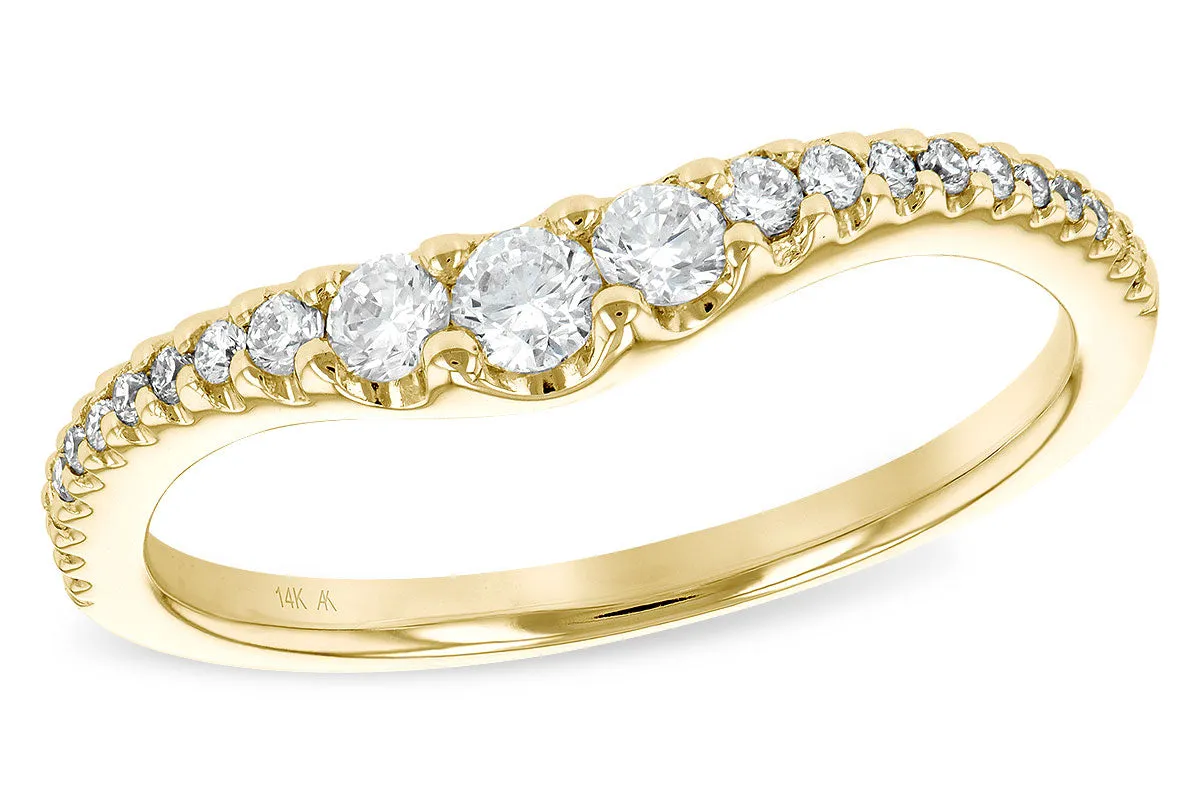 14K Yellow Gold  Diamond Wedding Band, 0.33 Carat TW