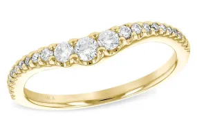 14K Yellow Gold  Diamond Wedding Band, 0.33 Carat TW