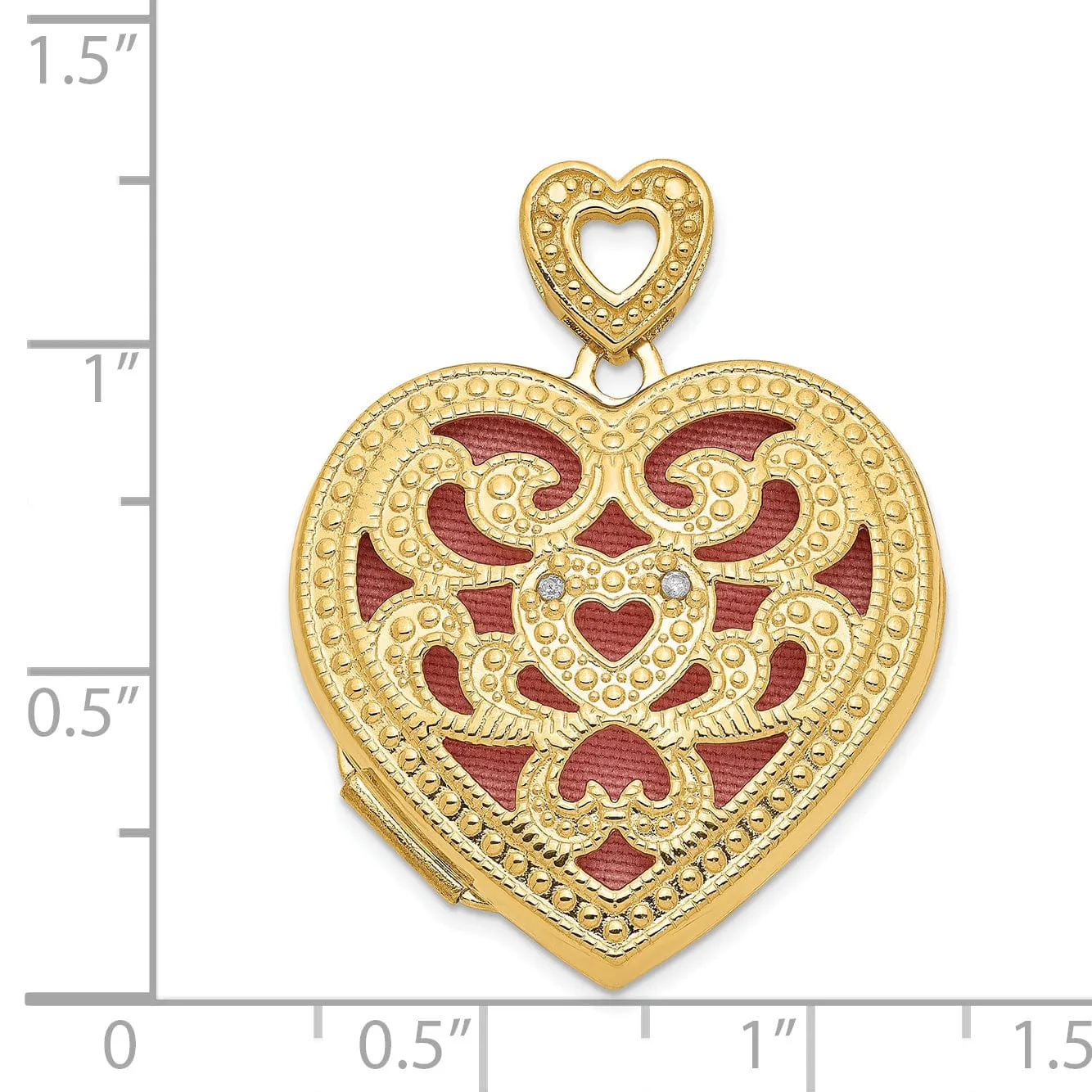 14k Yellow Gold Heart Vintage Locket