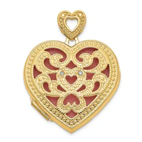 14k Yellow Gold Heart Vintage Locket