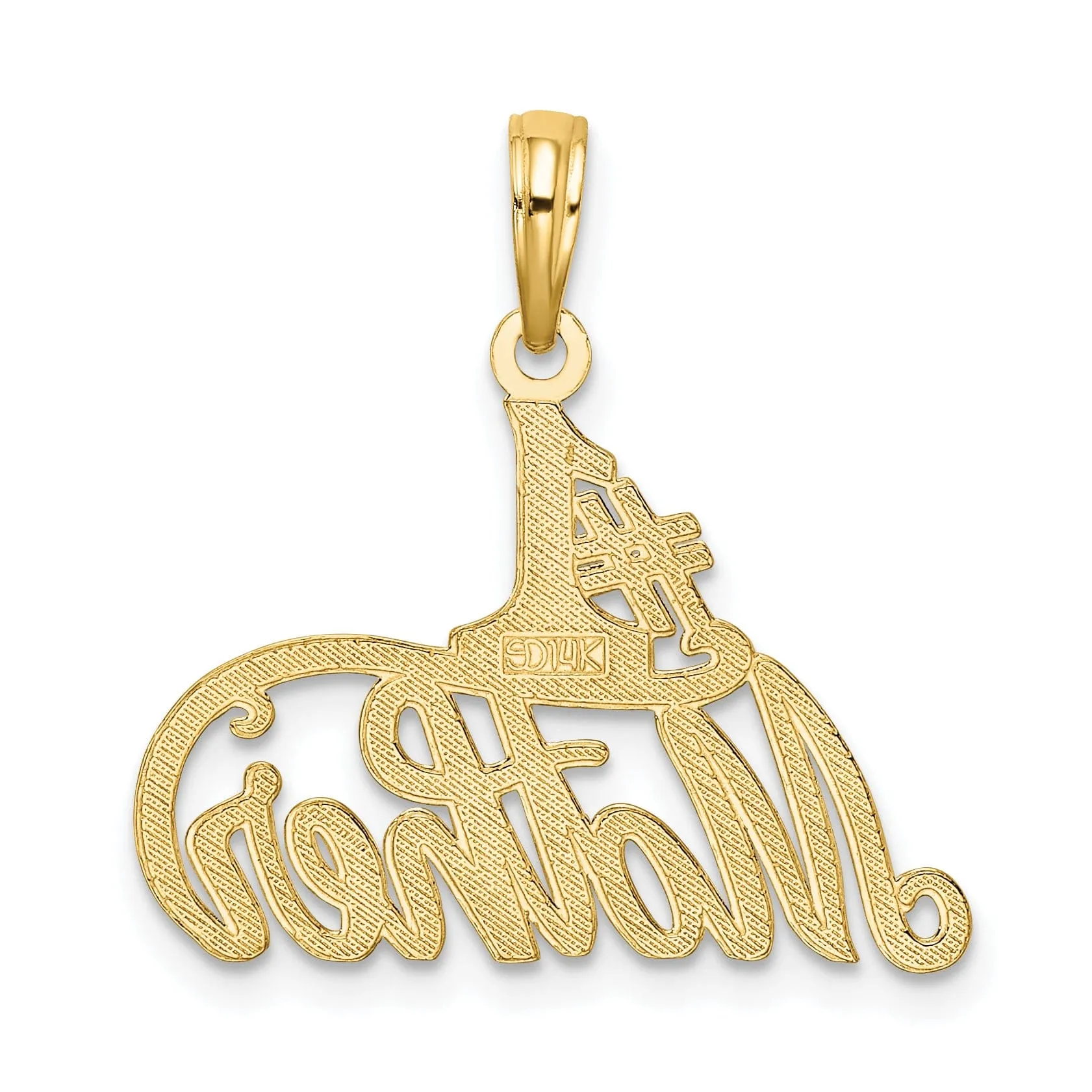 14k Yellow Gold Satin Sagittarius Zodiac Pendant