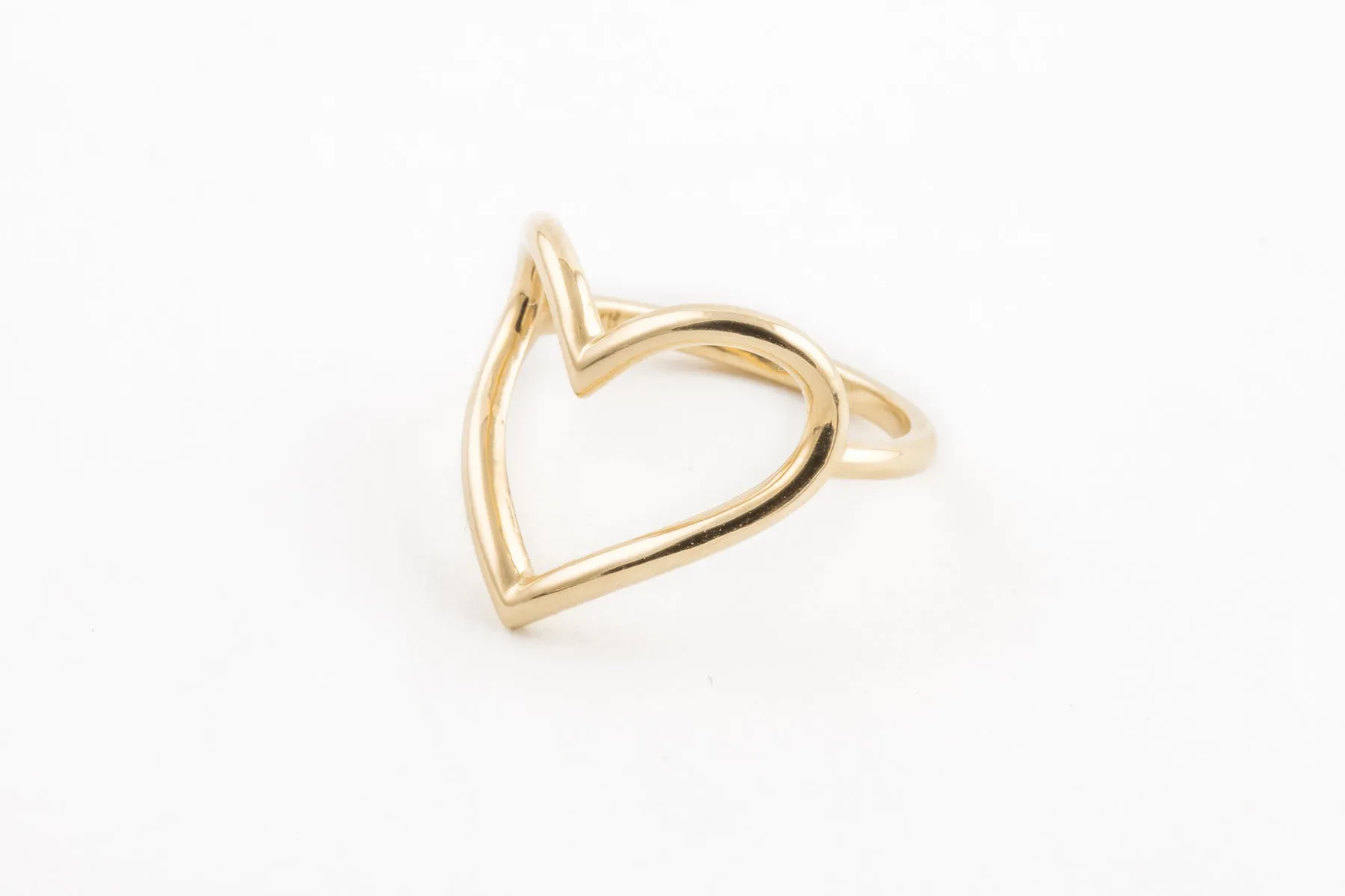 14KYG Open Heart Ring