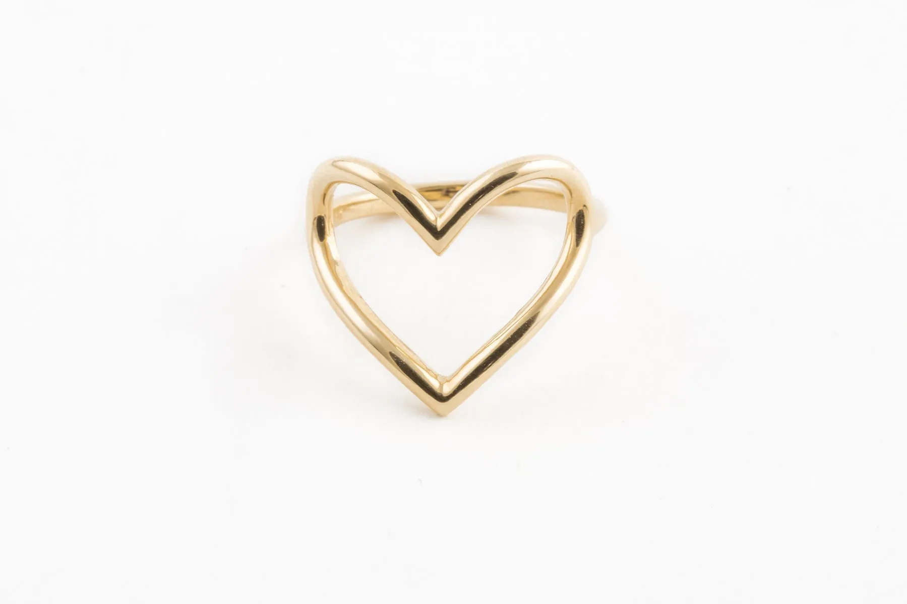 14KYG Open Heart Ring