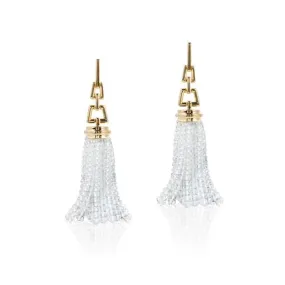 16-Strand Moon Quartz Tassel Earrings