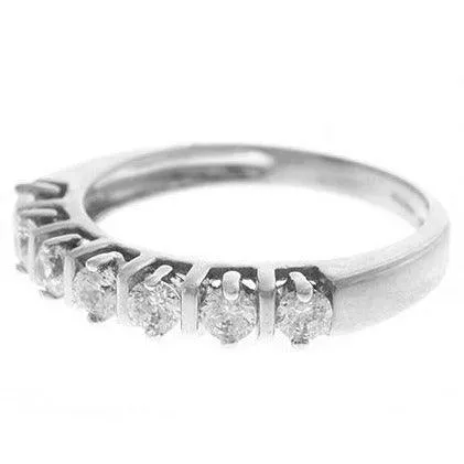 18ct White Gold Cubic Zirconia Half Eternity Ring LR-2421