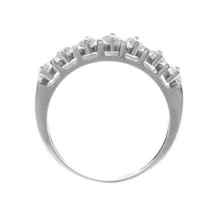 18ct White Gold Cubic Zirconia Half Eternity Ring LR-2421