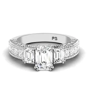 1.95-3.10 CT Round & Princess & Emerald Cut Diamonds - Engagement Ring