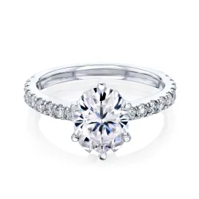 2.1ct Oval Moissanite Ring