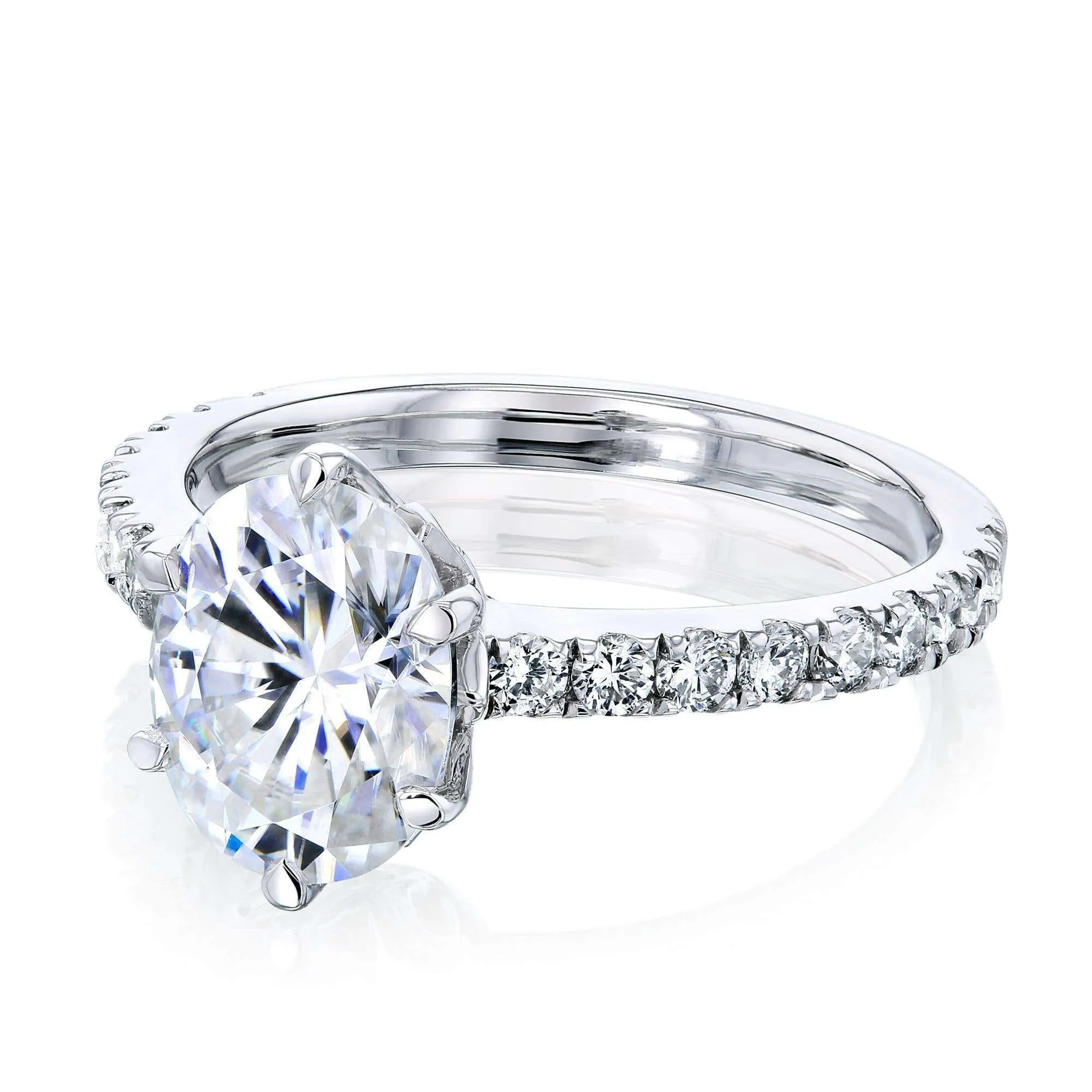 2.1ct Oval Moissanite Ring