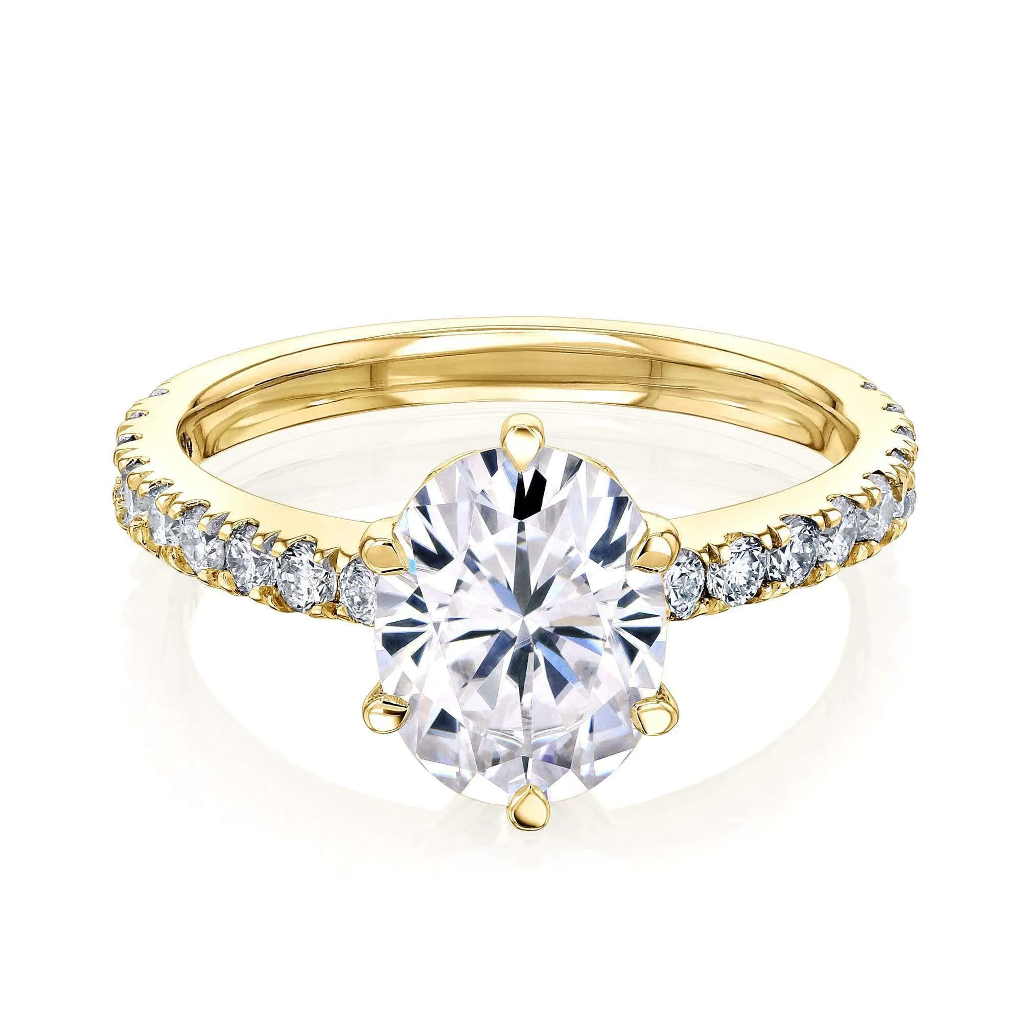 2.1ct Oval Moissanite Ring