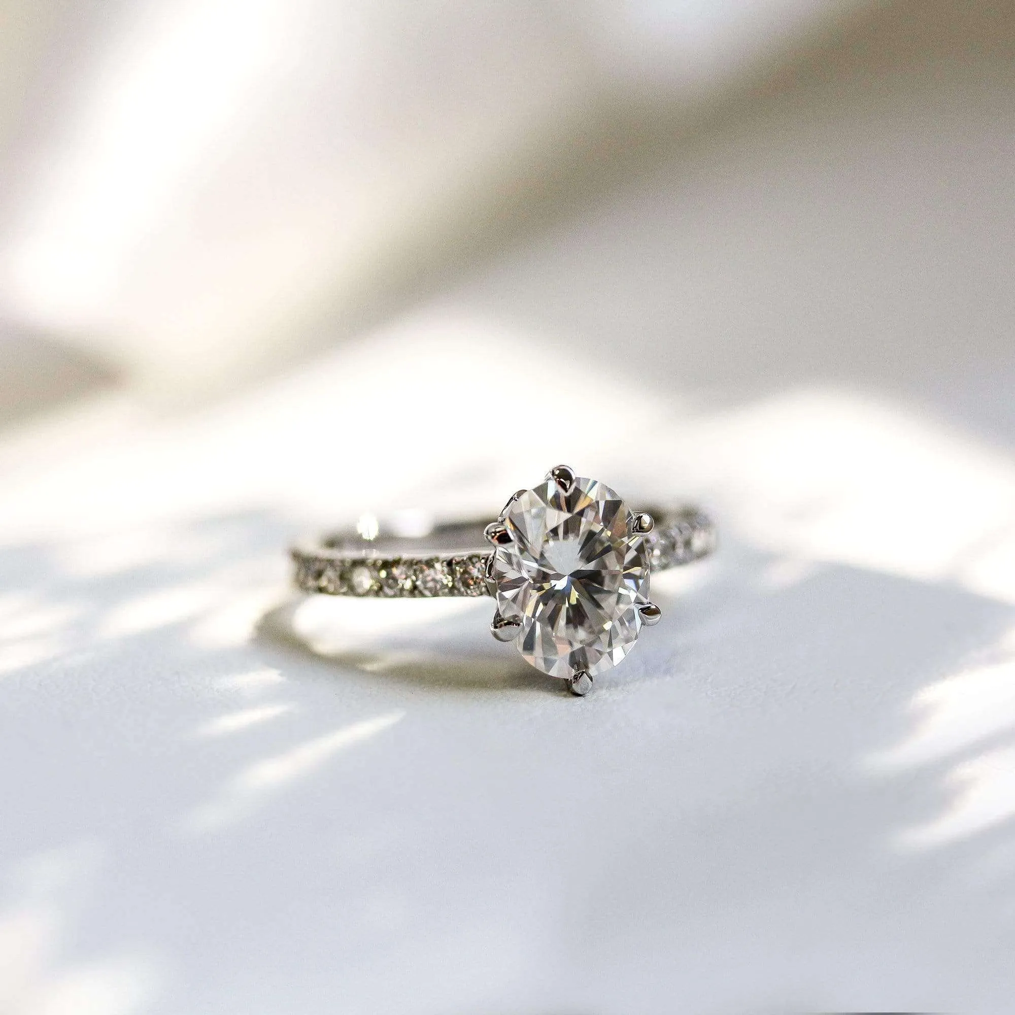 2.1ct Oval Moissanite Ring