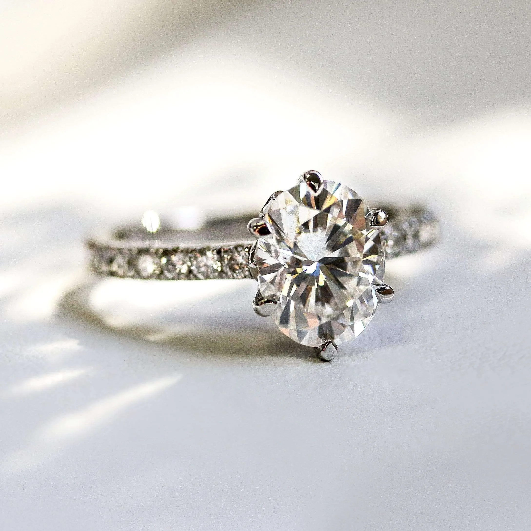 2.1ct Oval Moissanite Ring