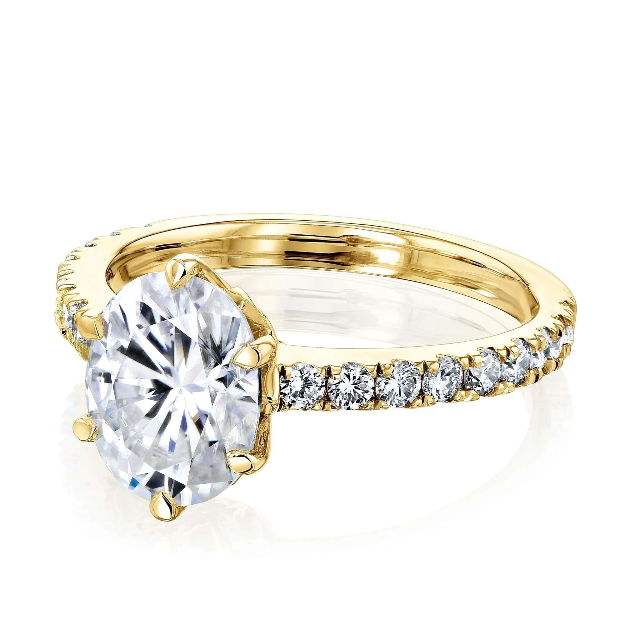 2.1ct Oval Moissanite Ring