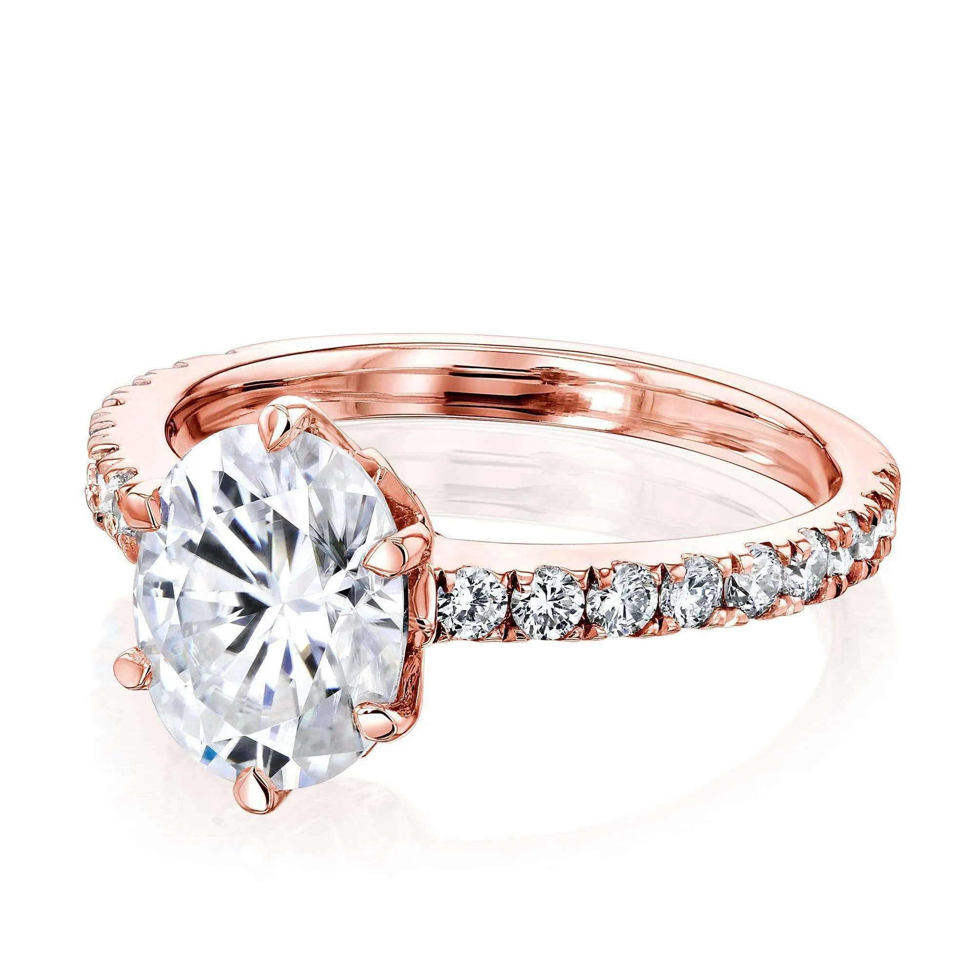 2.1ct Oval Moissanite Ring