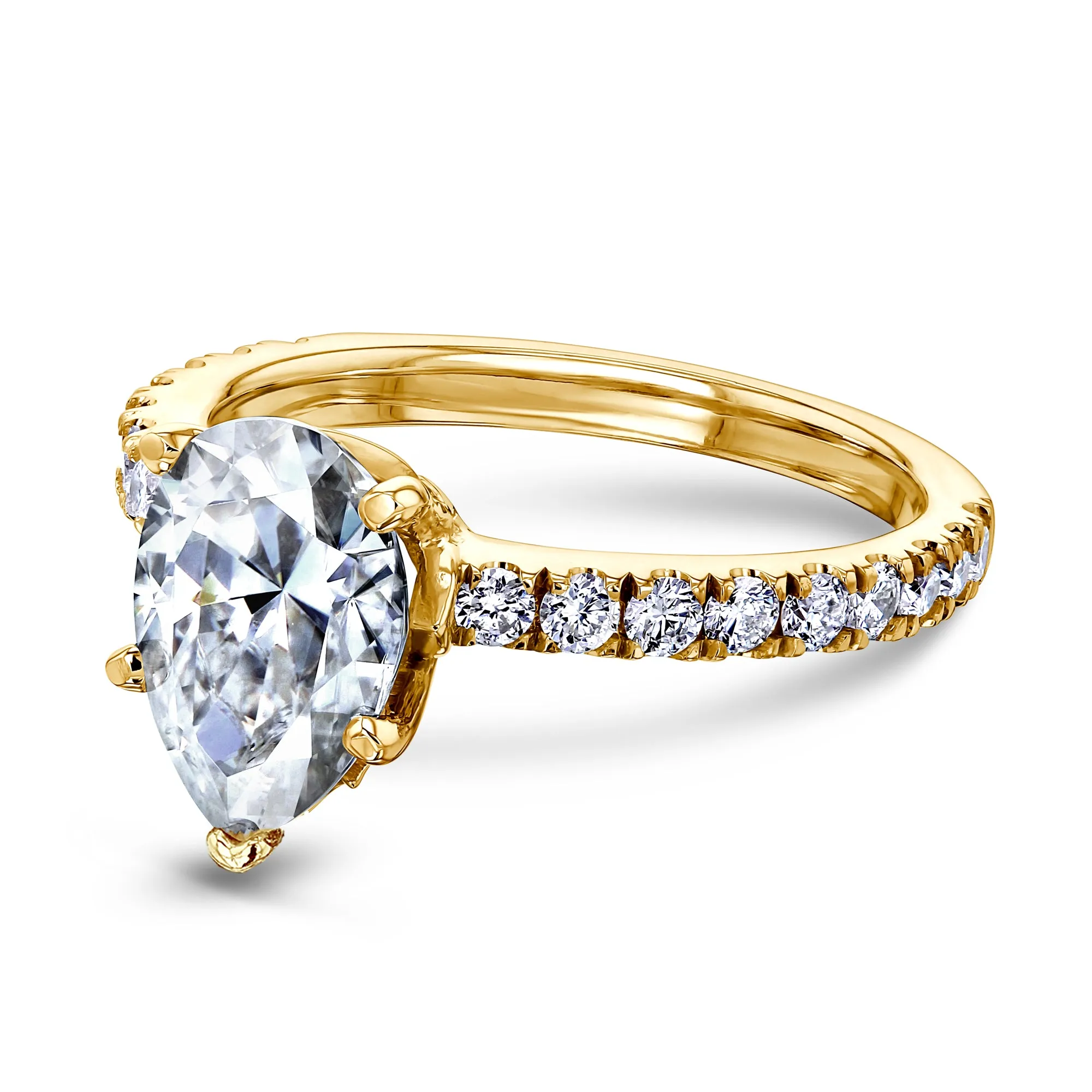 2.1ct Pear Moissanite Ring