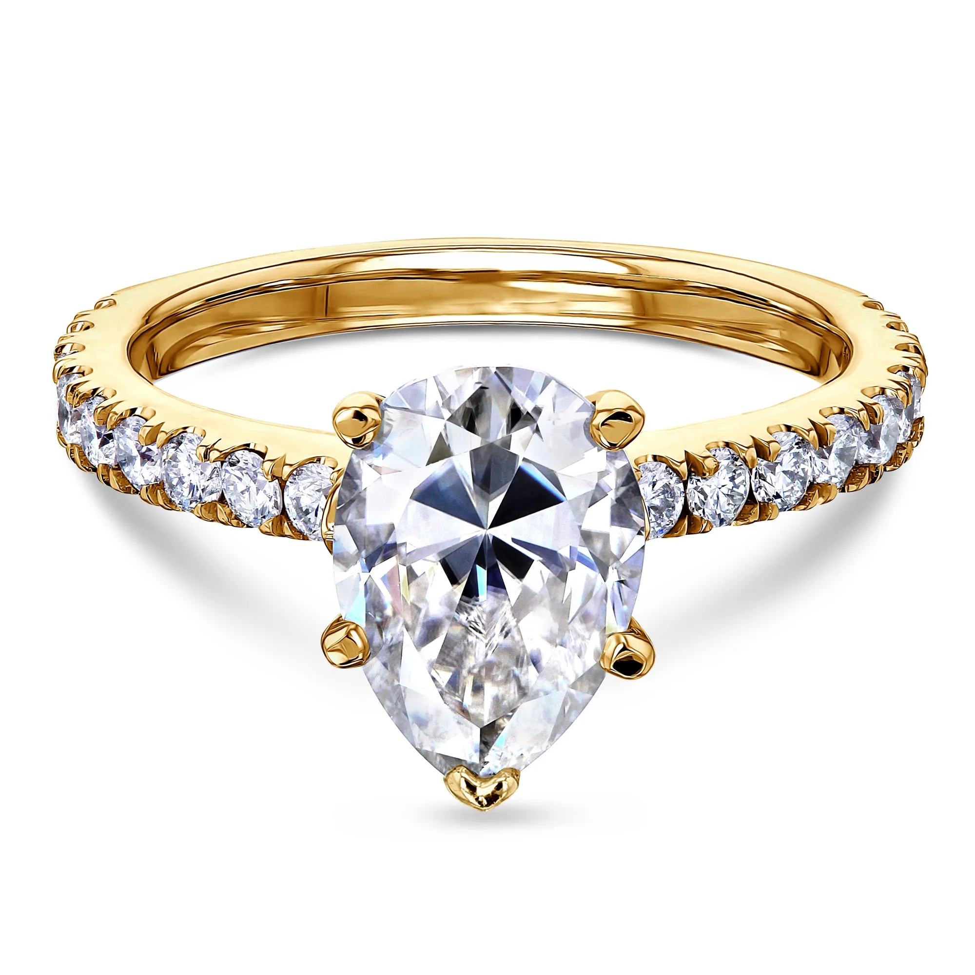 2.1ct Pear Moissanite Ring