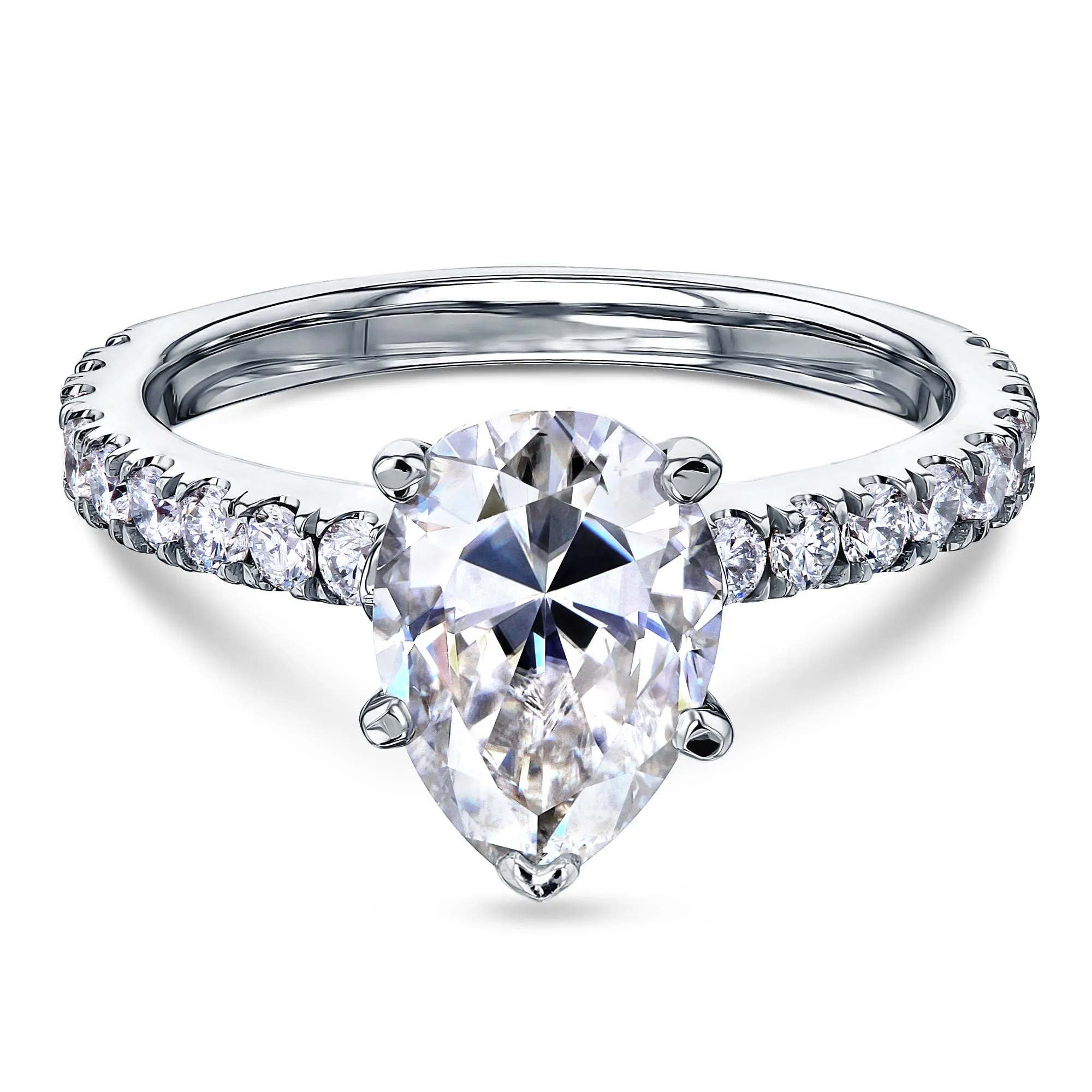 2.1ct Pear Moissanite Ring