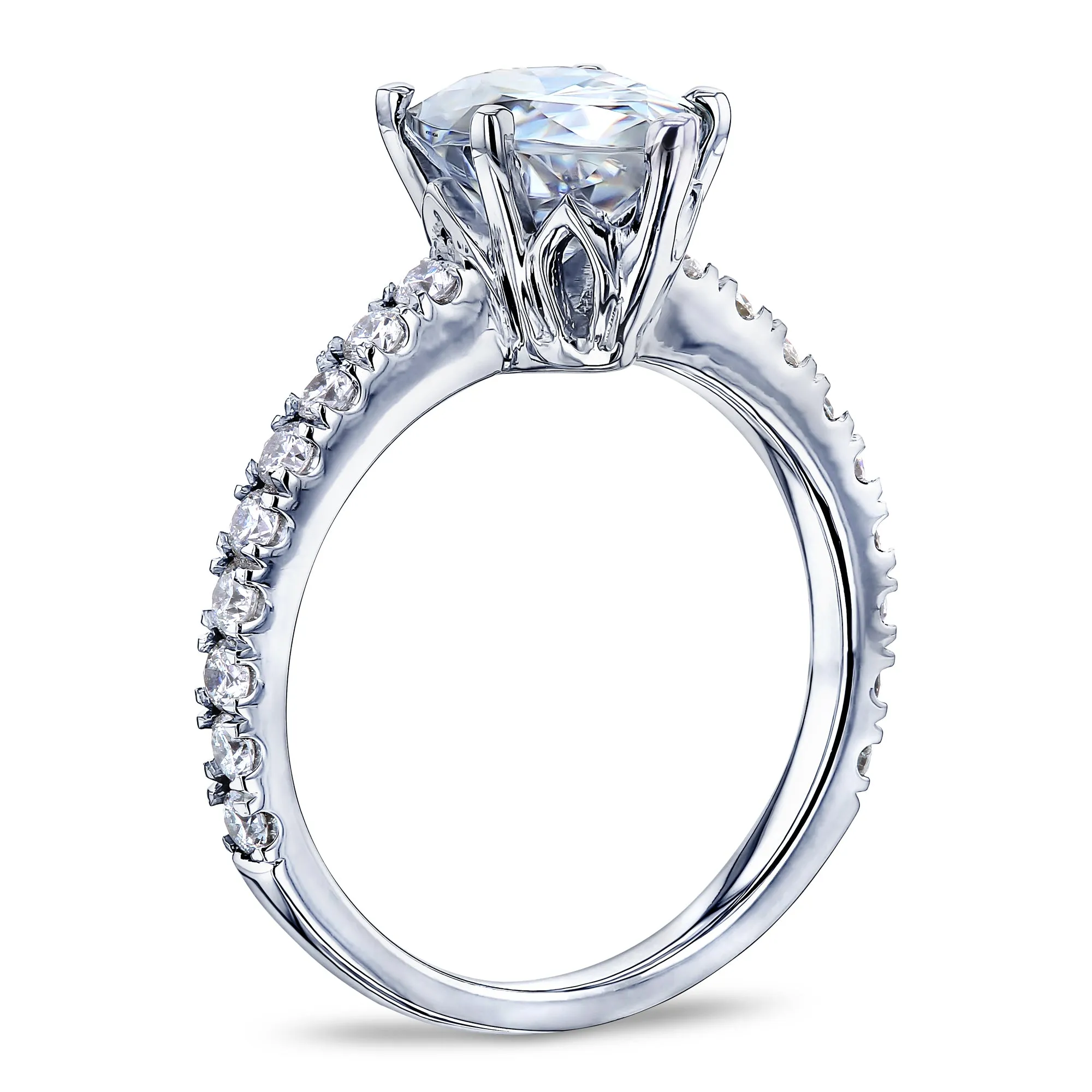 2.1ct Pear Moissanite Ring