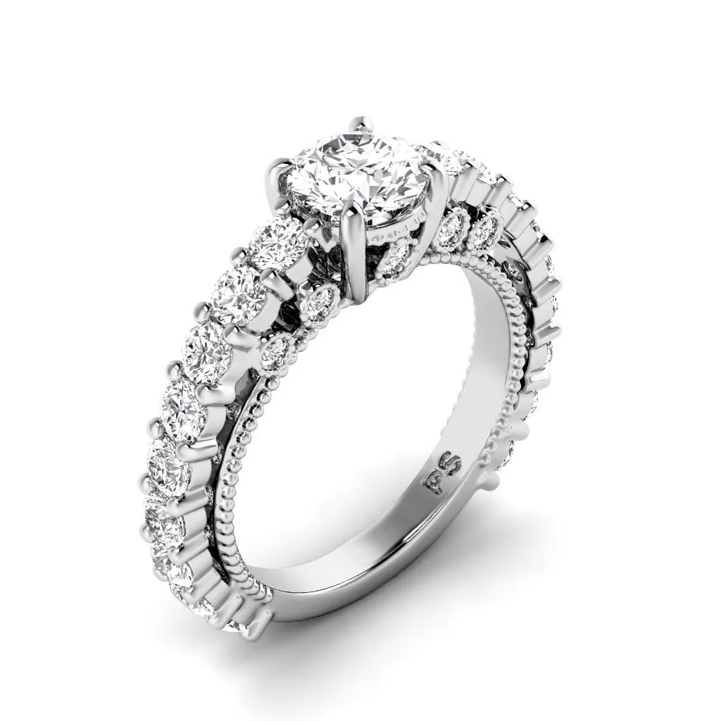 2.20-4.70 CT Round Cut Lab Grown Diamonds - Engagement Ring