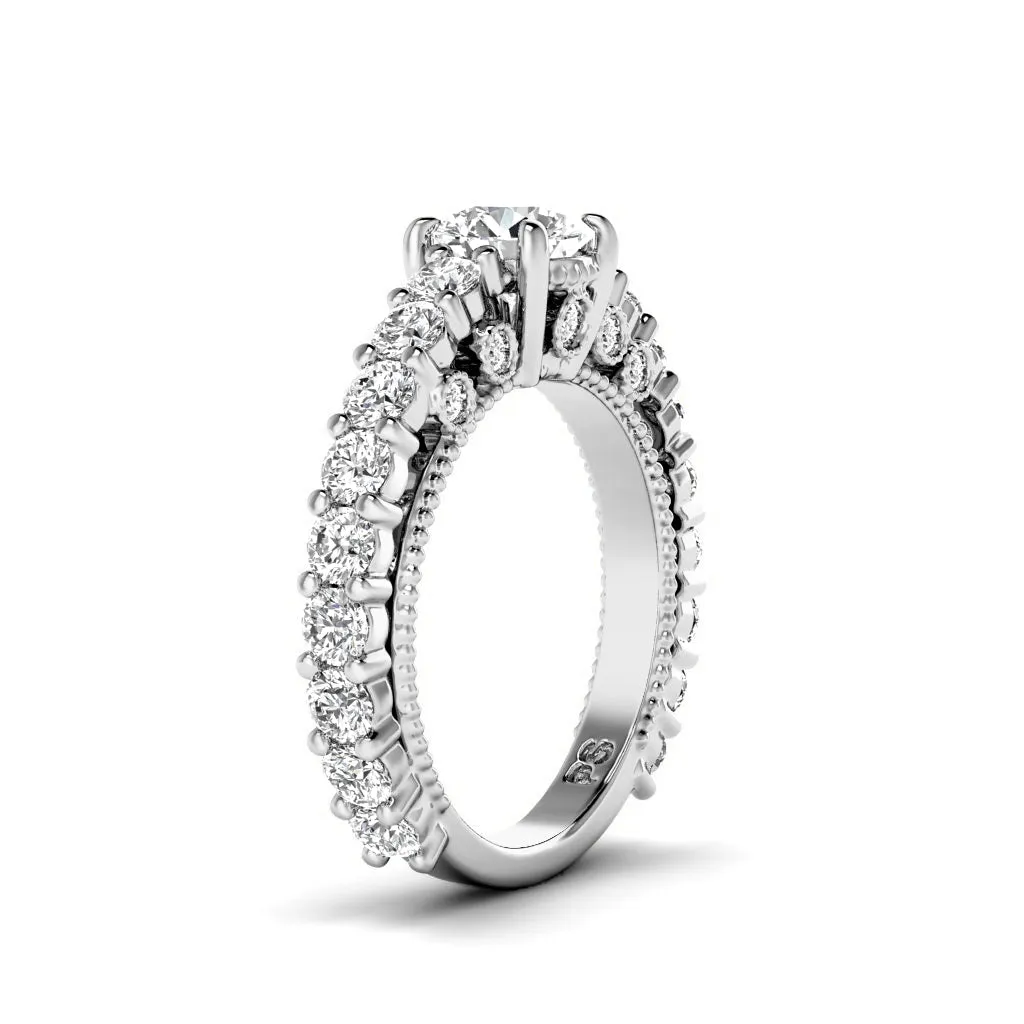 2.20-4.70 CT Round Cut Lab Grown Diamonds - Engagement Ring