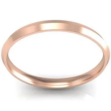 2mm Knife Edge Wedding Band in 14k