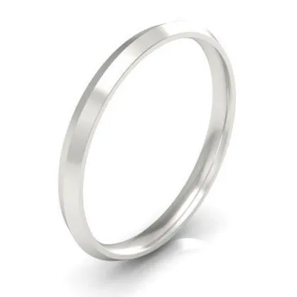 2mm Knife Edge Wedding Band in 14k