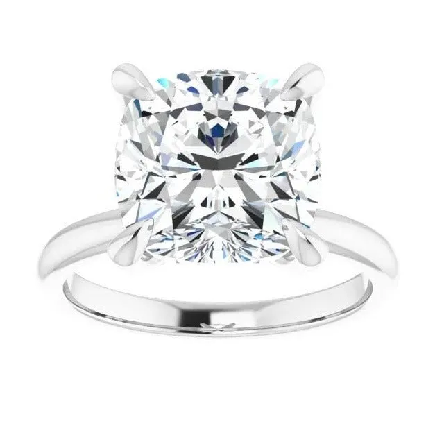 3.00CT Cushion Lab Grown Diamond Solitaire Engagement Ring