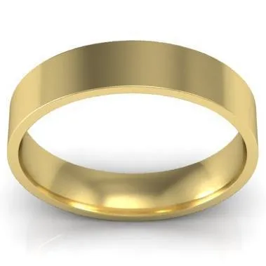 4mm Flat Wedding Ring in 14k