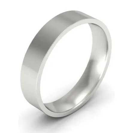 4mm Flat Wedding Ring in 14k