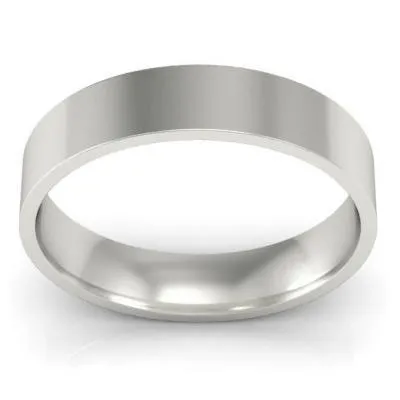 4mm Flat Wedding Ring in 14k