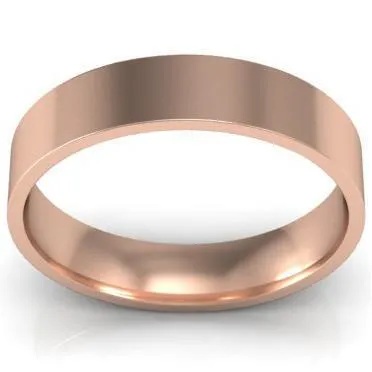 4mm Flat Wedding Ring in 14k