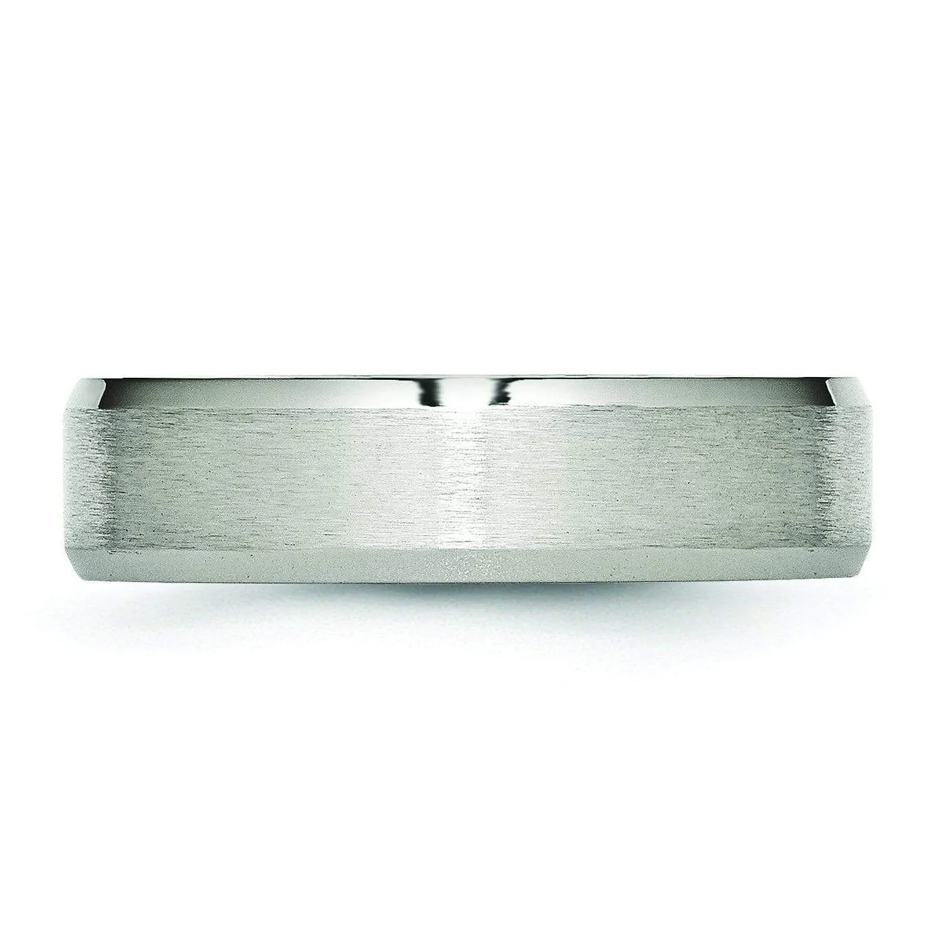 6mm Brushed Titanium Ring for Men or Women