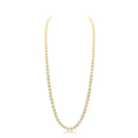 7.5mm Cultured Pearl Opera Necklace To A 9ct Gold Pearl Set Clasp