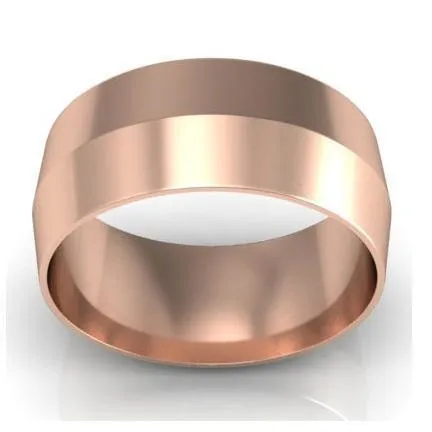 8mm Knife Edge Wedding Ring in 14kt Gold