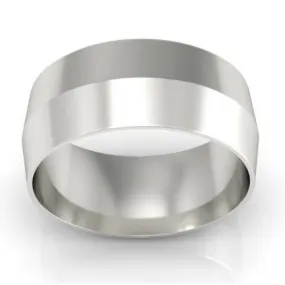 8mm Knife Edge Wedding Ring in 18-Karat