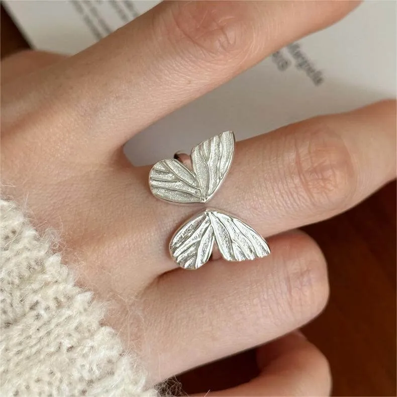 925 Sterling Silver Spirit Vivid Butterfly Plain Ring