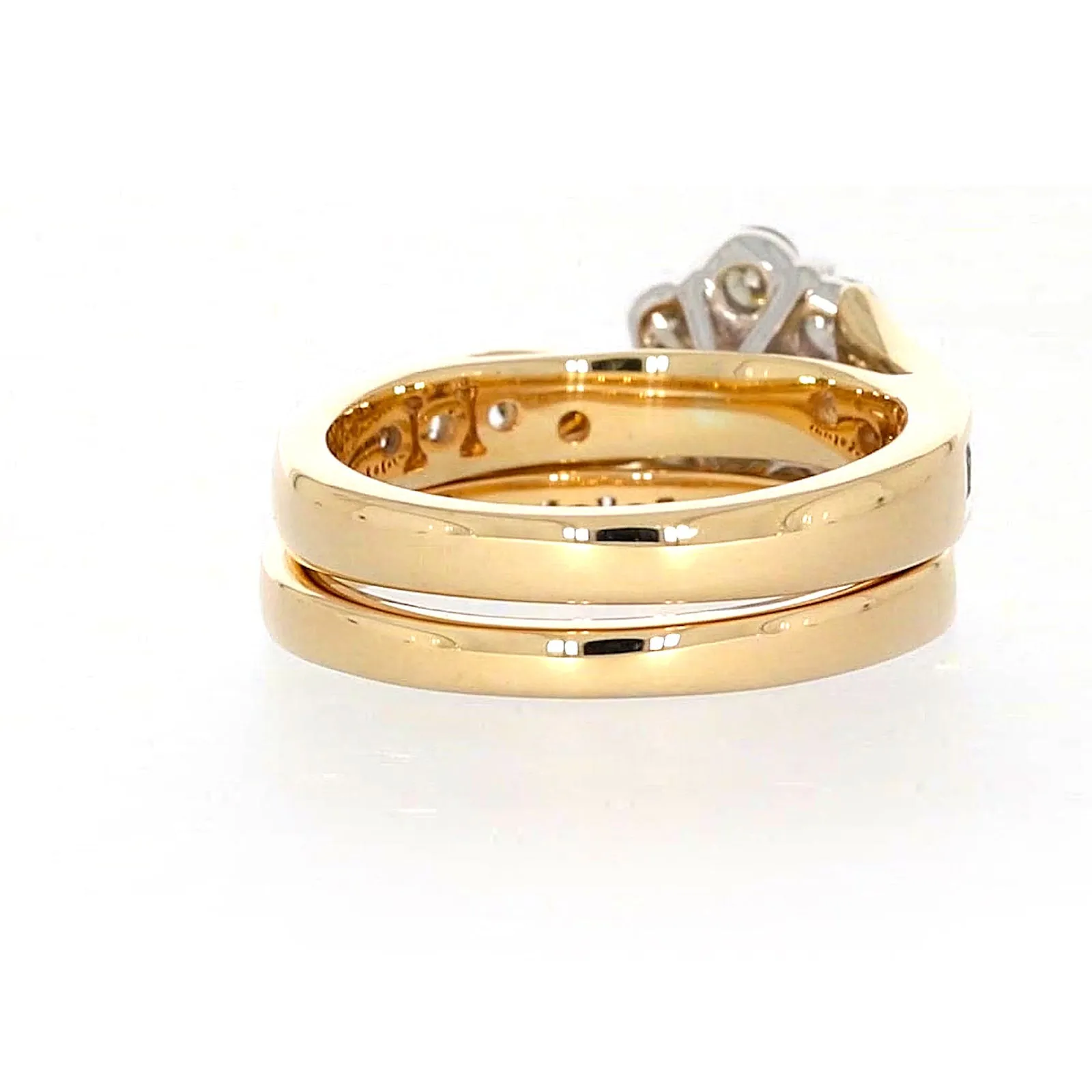 9ct Two Tone Gold Round Brilliant Cut with 1.35 Carat tw of Diamonds Ring